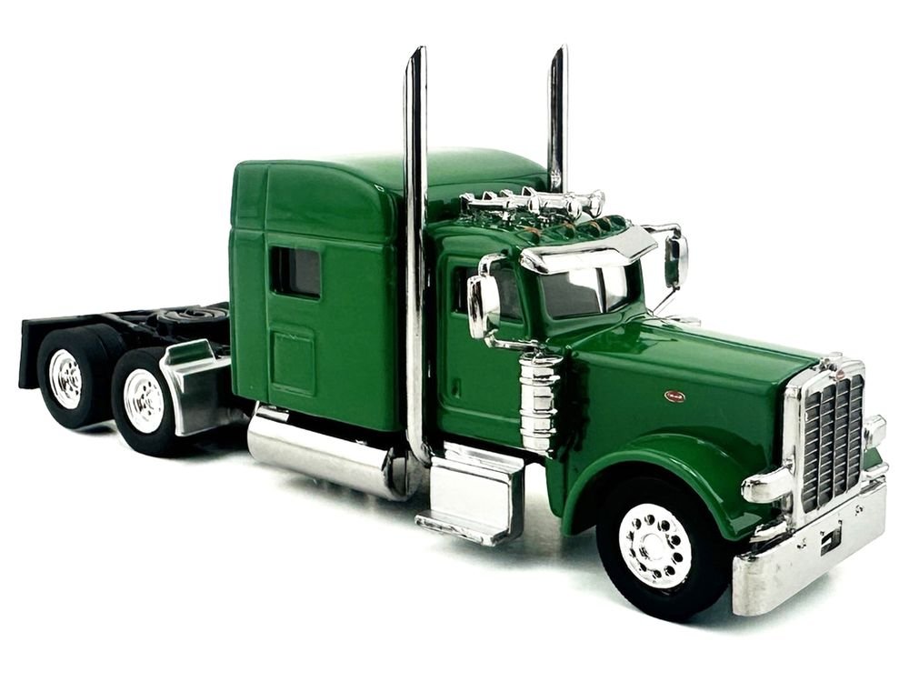 Peterbilt 389 Truck Tractor with Sleeper Cab Green 1/87 (HO) Scale Plastic Model Car by HO Logistics view 3