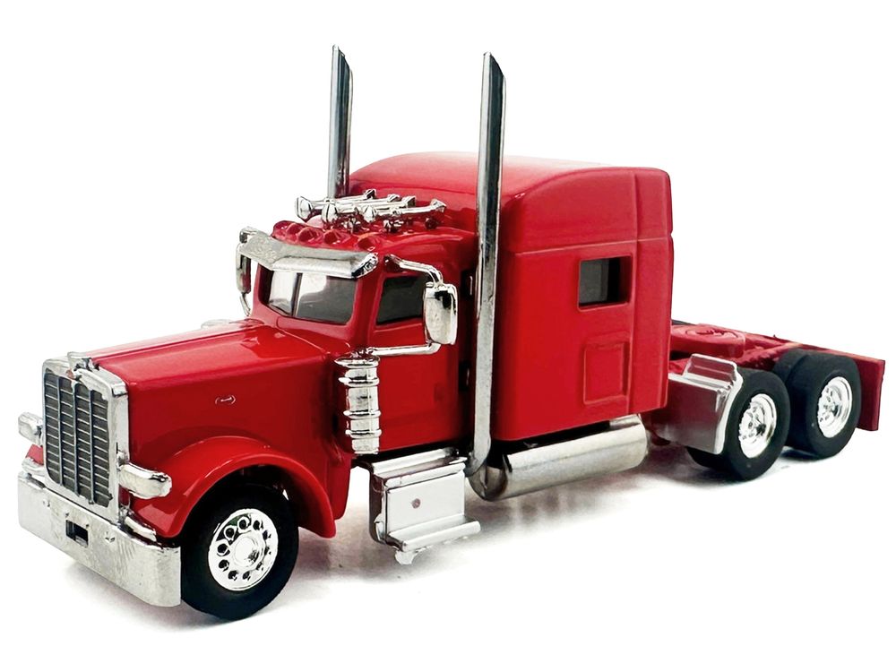 Peterbilt 389 Truck Tractor with Sleeper Cab Red 1/87 (HO) Scale Plastic Model Car by HO Logistics view 2