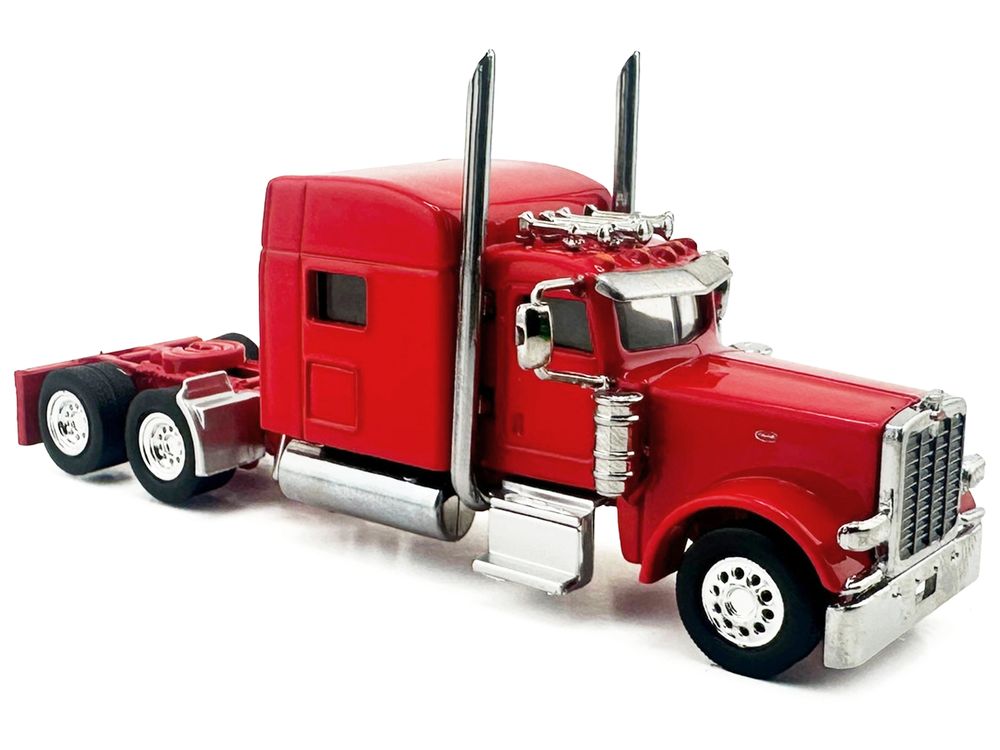 Peterbilt 389 Truck Tractor with Sleeper Cab Red 1/87 (HO) Scale Plastic Model Car by HO Logistics view 3