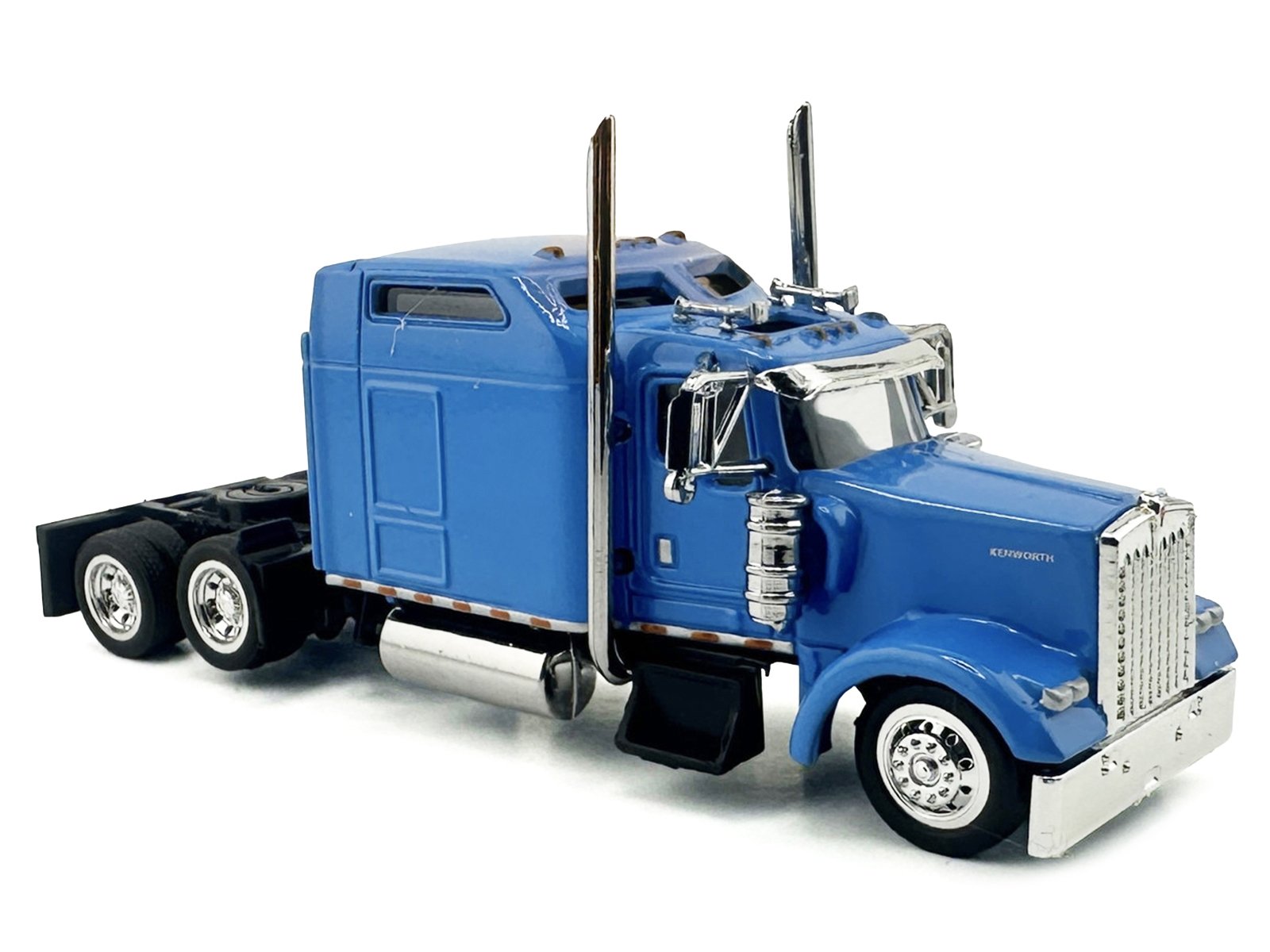 Kenworth W900L Truck Tractor with Sleeper Cab Baby Blue 1/87 (HO) Scale Plastic Model Car by HO Logistics view 3