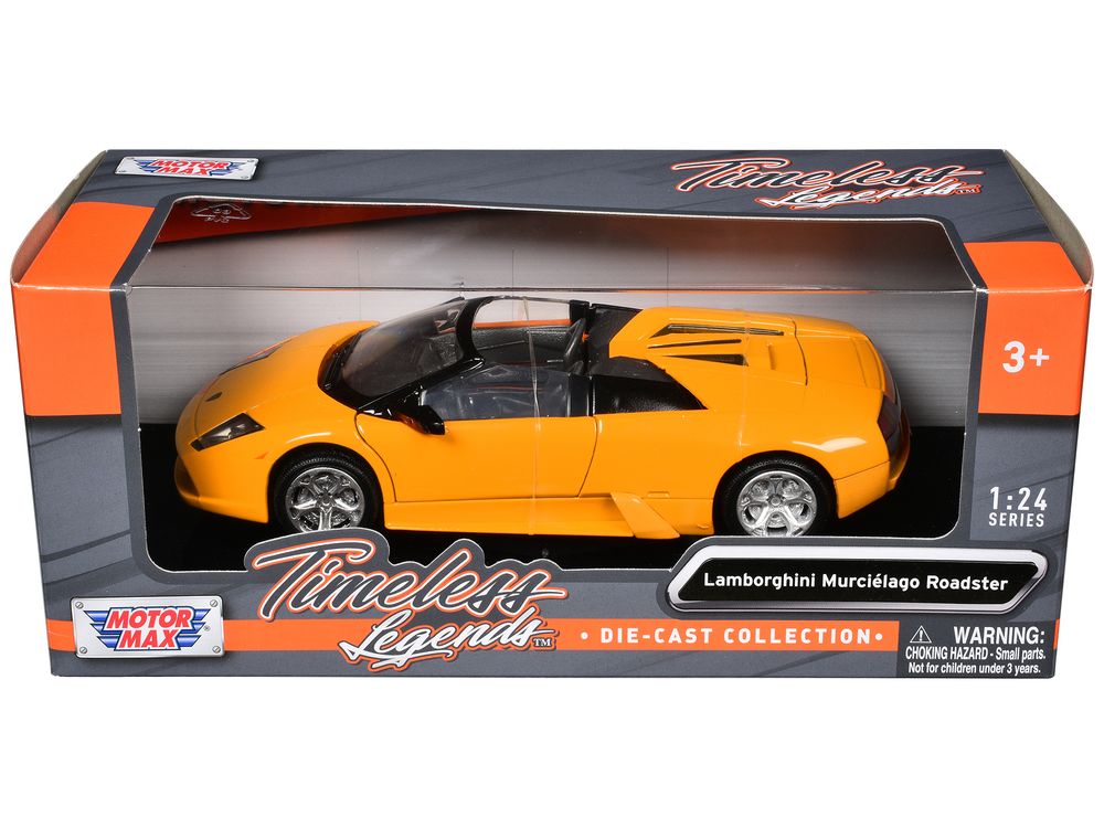 Lamborghini Murcielago Roadster Orange 1/24 Diecast Model Car by Motormax view 3