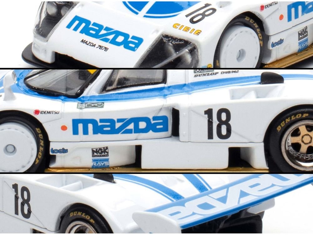 Mazda 787B #18 Stefan Johansson - David Kennedy - Maurizio Sandro Sala "Mazdaspeed" "24 Hours of Le Mans" (1991) 1/64 Diecast Model Car by BM Creations view 2