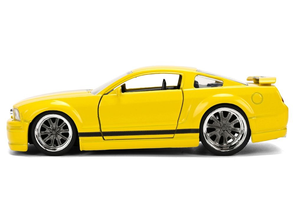 2006 Ford Mustang GT Yellow with Black Stripes "Fast & Furious 25 Years" Series 1/32 Diecast Model Car by Jada view 3