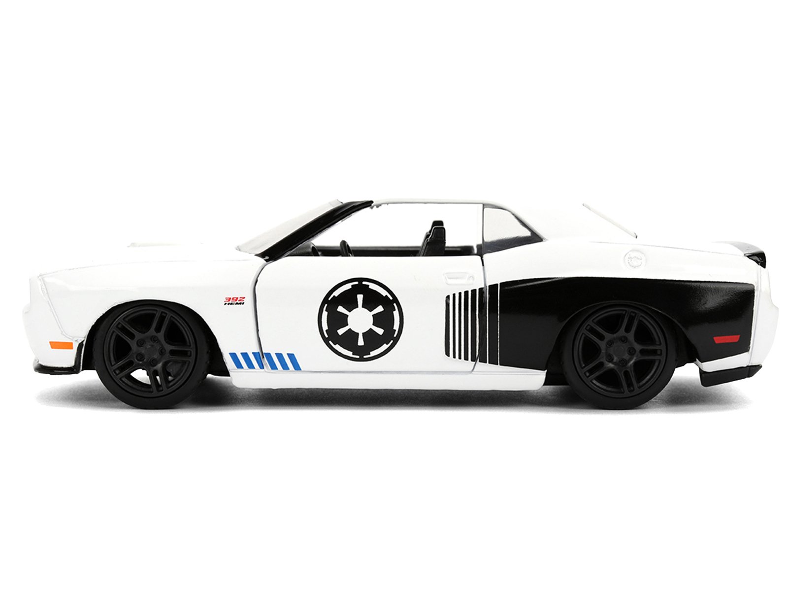 2012 Dodge Challenger SRT8 "Stormtrooper" Livery White with Graphics "Star Wars" Franchise "Hollywood Rides" Series 1/32 Diecast Model Car by Jada view 3