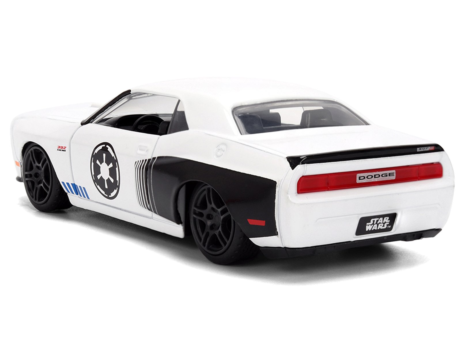 2012 Dodge Challenger SRT8 "Stormtrooper" Livery White with Graphics "Star Wars" Franchise "Hollywood Rides" Series 1/32 Diecast Model Car by Jada view 5