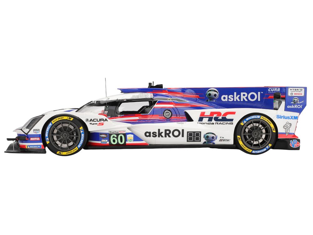 Acura ARX-06 GTP #60 Tom Blomqvist - Colin Braun - Scott Dixon - Felix Rosenqvist "Acura Meyer Shank Racing with Curb-Agajanian" 2nd Place IMSA "24 Hours of Daytona" (2025) 1/18 Model Car by Top Speed view 3