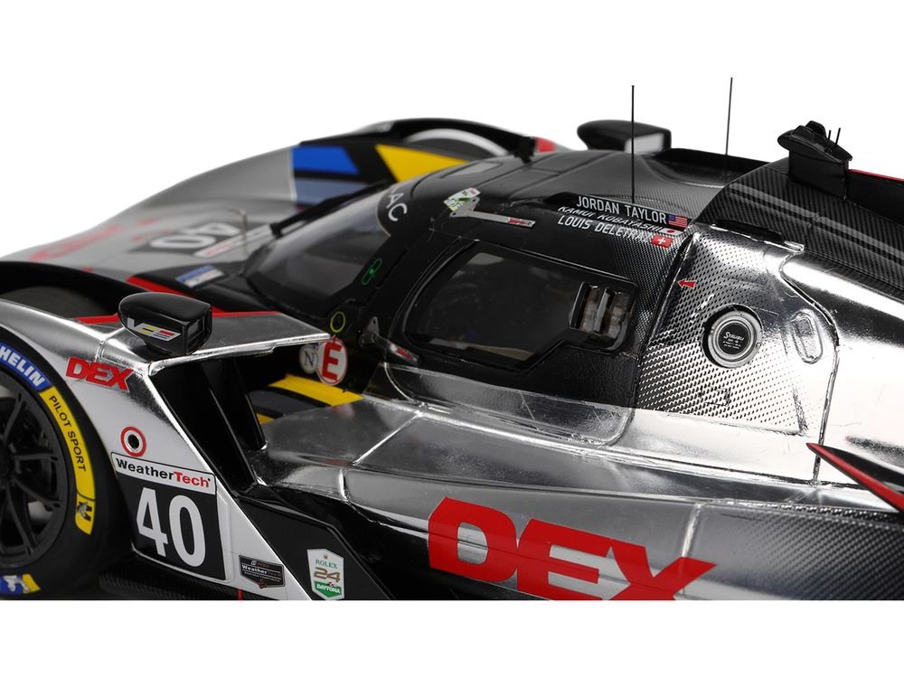 Cadillac V-Series.R #40 Louis Deletraz - Kamui Kobayashi - Jordan Taylor "Cadillac Wayne Taylor Racing" IMSA "24 Hours of Daytona" (2025) 1/18 Model Car by Top Speed view 2