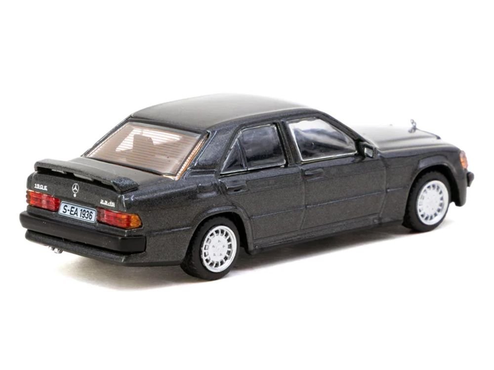 Mercedes-Benz 190 E 2.3-16 Blue-Black Metallic "Global64" Series 1/64 Diecast Model Car by Tarmac Works view 2