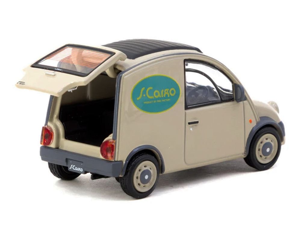 Nissan S-Cargo Van RHD (Right Hand Drive) "Presentation" Beige with Tarmac Cards "Global64" Series 1/64 Diecast Model Car by Tarmac Works view 3