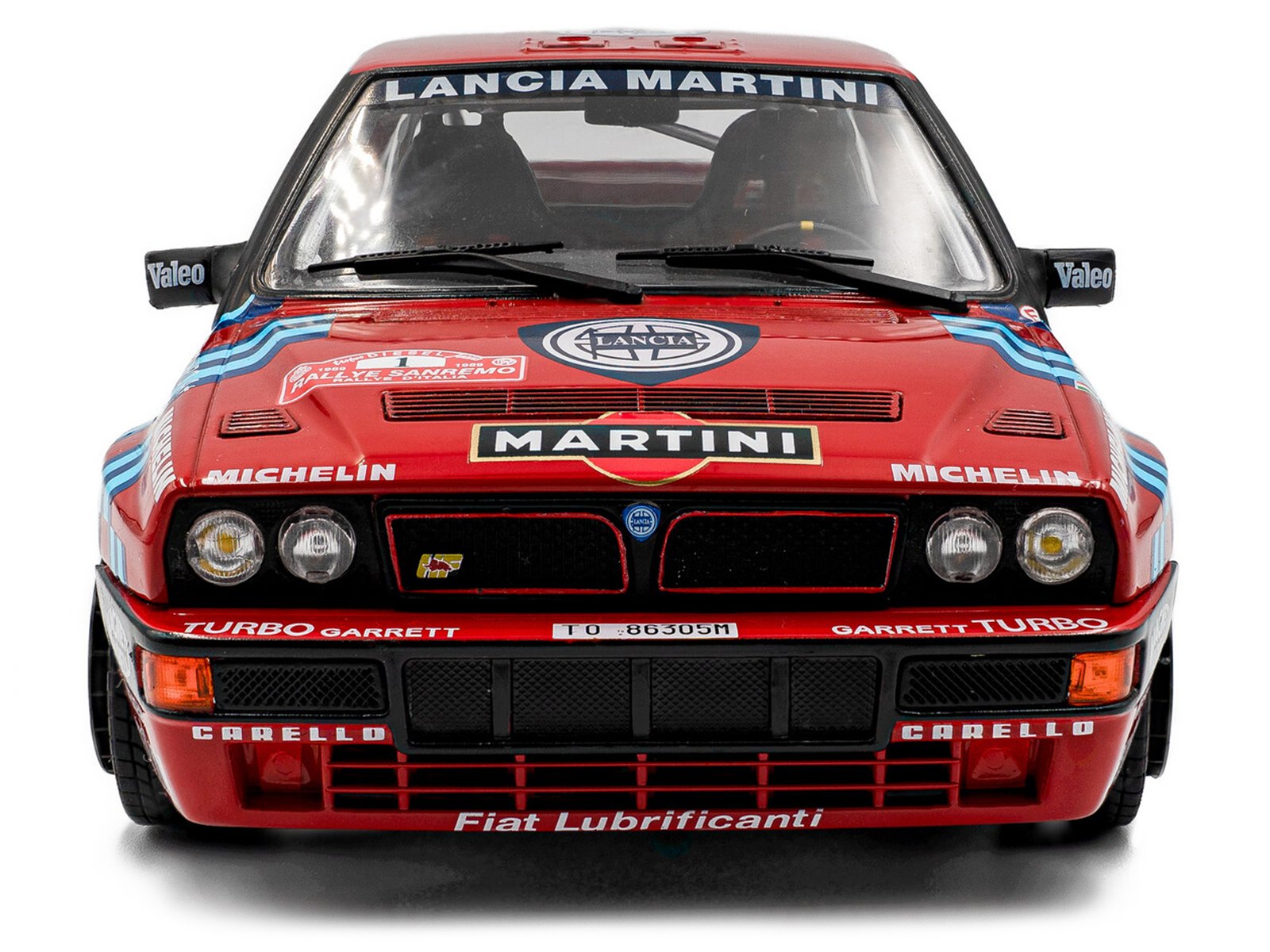 Lancia Delta HF Integrale #1 Miki Biasion - Tiziano Siviero Winner "Rally Sanremo" (1989) "Competition" Series 1/18 Diecast Model Car by Solido view 5