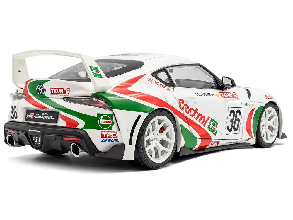 2024 Toyota GR Supra #36 "Toyota Racing Tribute" White with Green and Red Graphics 1/18 Diecast Model Car by Solido view 4