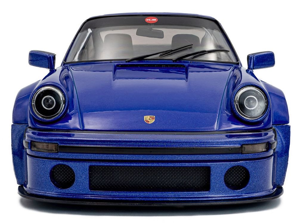 2024 Porsche 911 KS-R by Khyzyl Saleem Dark Blue Metallic 1/18 Diecast Model Car by Solido view 5