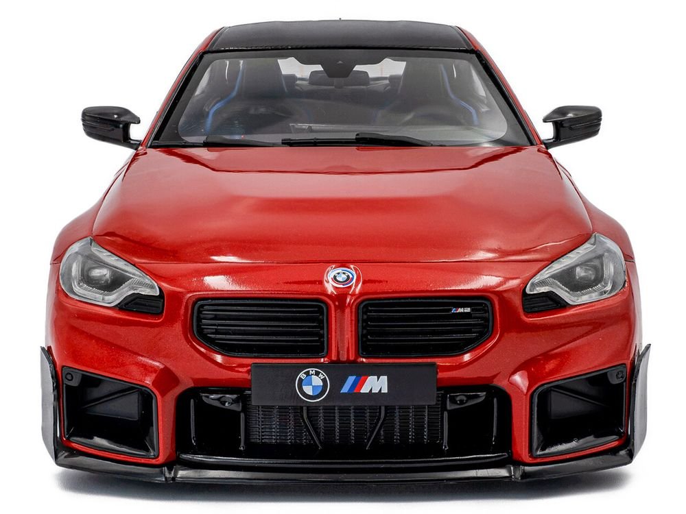 2024 BMW M2 Performance Parts Toronto Red Metallic with Carbon Top 1/18 Diecast Model Car by Solido view 5