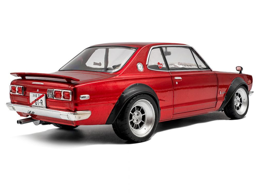 1970 Nissan Skyline (C10) Hakosuka RHD (Right Hand Drive) Red Metallic 1/18 Diecast Model Car by Solido view 4