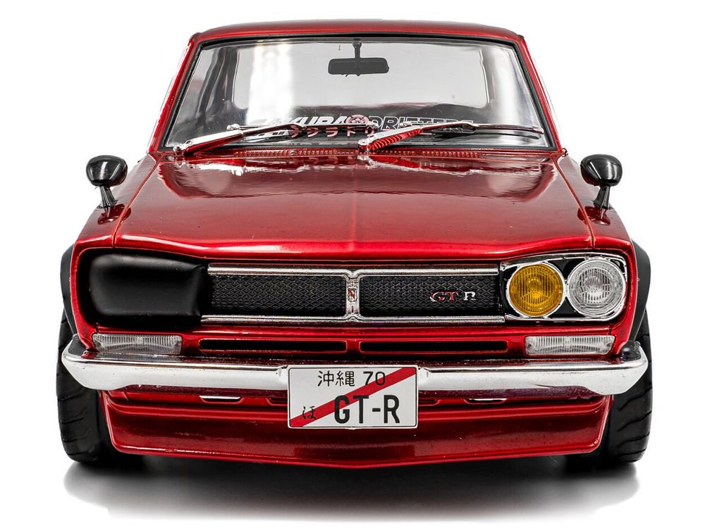 1970 Nissan Skyline (C10) Hakosuka RHD (Right Hand Drive) Red Metallic 1/18 Diecast Model Car by Solido view 5
