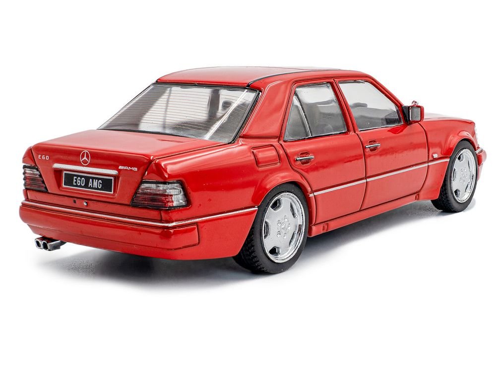 1994 Mercedes-Benz (W124) E60 AMG Signal Red 1/43 Diecast Model Car by Solido view 3