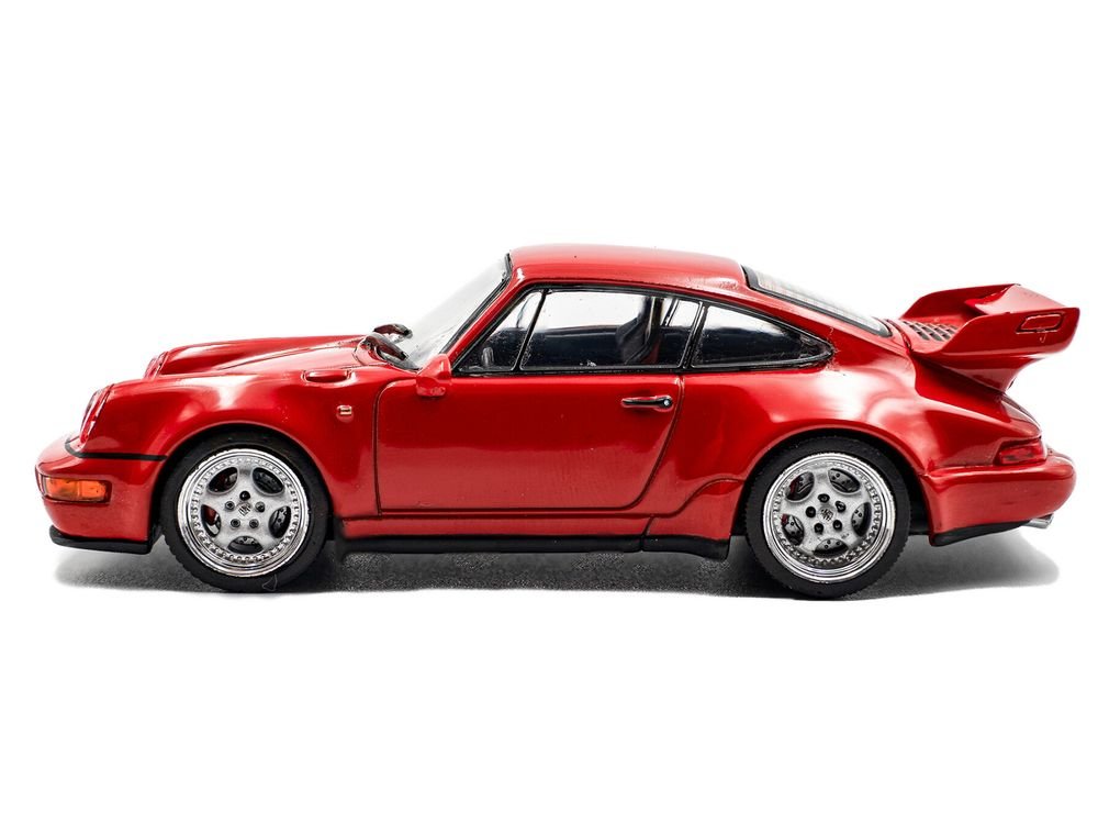 1994 Porsche 911 (964) RS 3.8 Guards Red 1/43 Diecast Model Car by Solido view 2