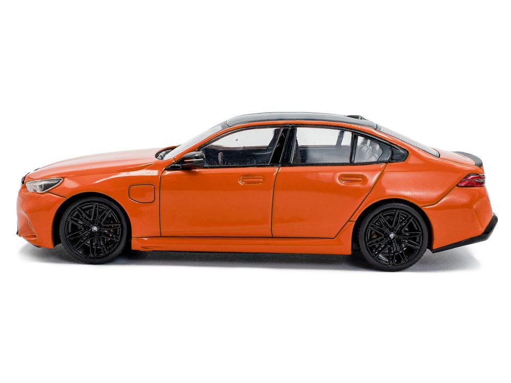 2024 BMW M5 Sedan Fire Orange III with Black Top 1/43 Diecast Model Car by Solido view 2