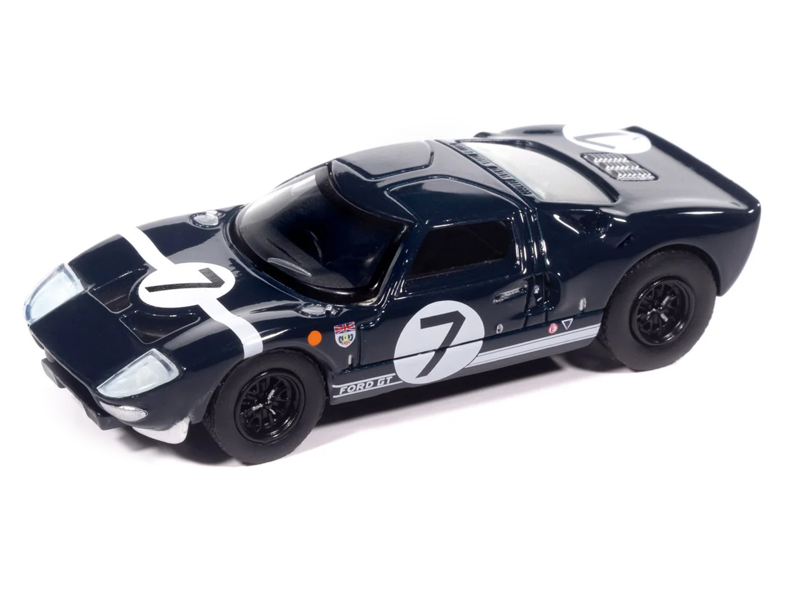 1965 Ford GT40 #7 Blue Black with White Stripes "Vintage Muscle" Series 1/64 Diecast Model Car by Auto World view 2