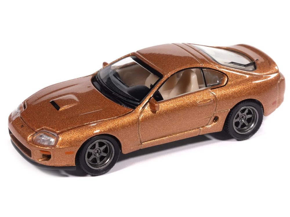 1998 Toyota Supra Sedona Sunset Bronze Metallic "Modern Muscle" Series 1/64 Diecast Model Car by Auto World view 2