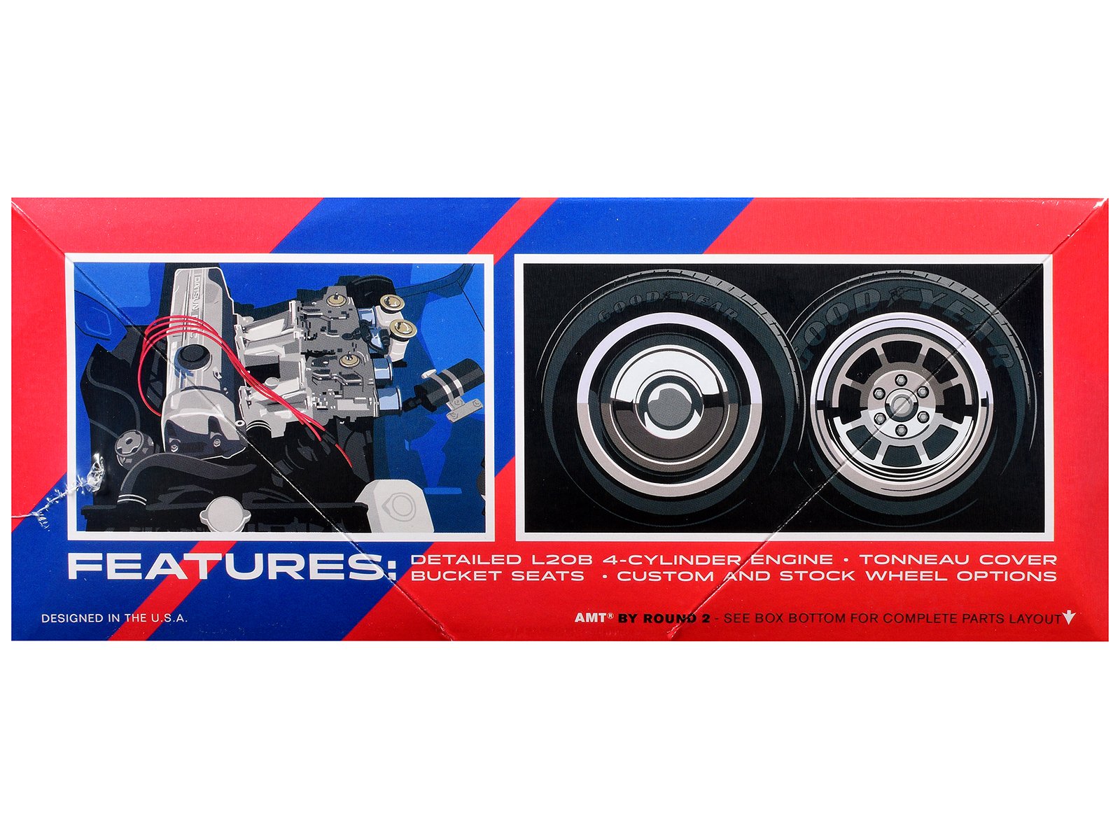 Skill 2 Model Kit 1975 Datsun Pickup Truck "BRE" 1/25 Scale Model by MPC view 2