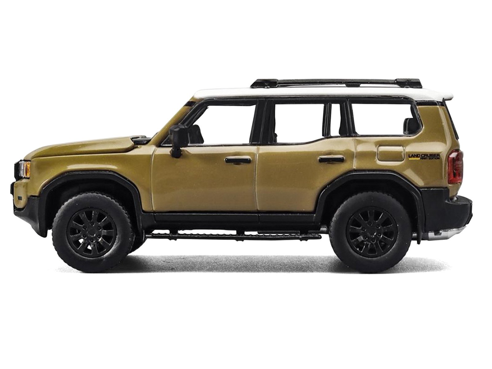 Toyota Land Cruiser 250 Sand with White Top 1/64 Diecast Model Car by Trends Hobby view 3