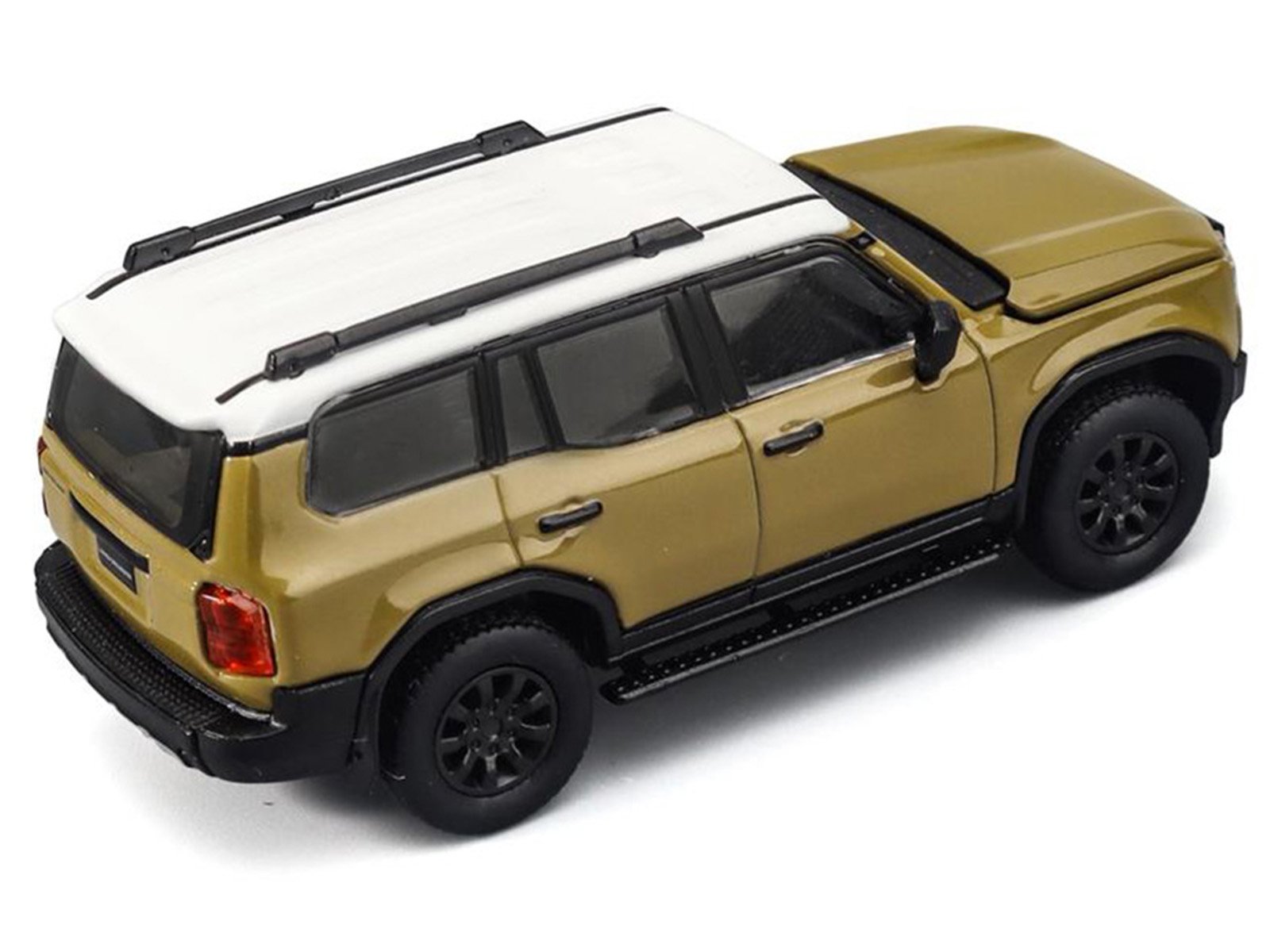 Toyota Land Cruiser 250 Sand with White Top 1/64 Diecast Model Car by Trends Hobby view 4