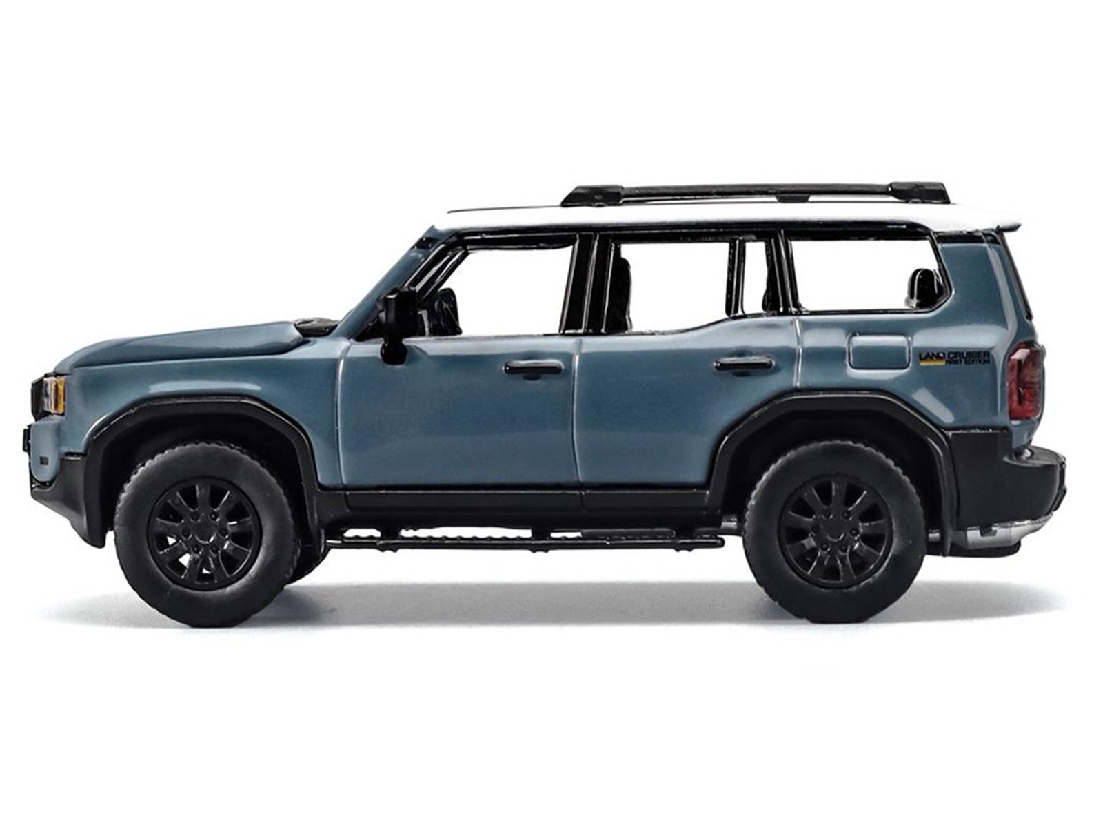 Toyota Land Cruiser 250 Blue with White Top 1/64 Diecast Model Car by Trends Hobby view 3
