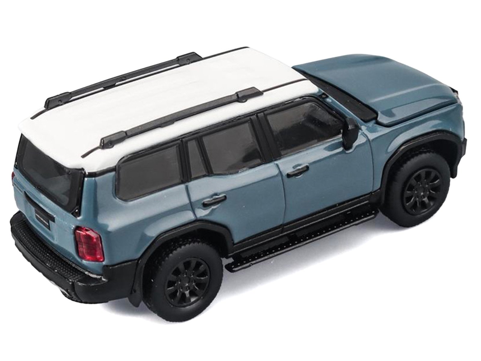 Toyota Land Cruiser 250 Blue with White Top 1/64 Diecast Model Car by Trends Hobby view 4