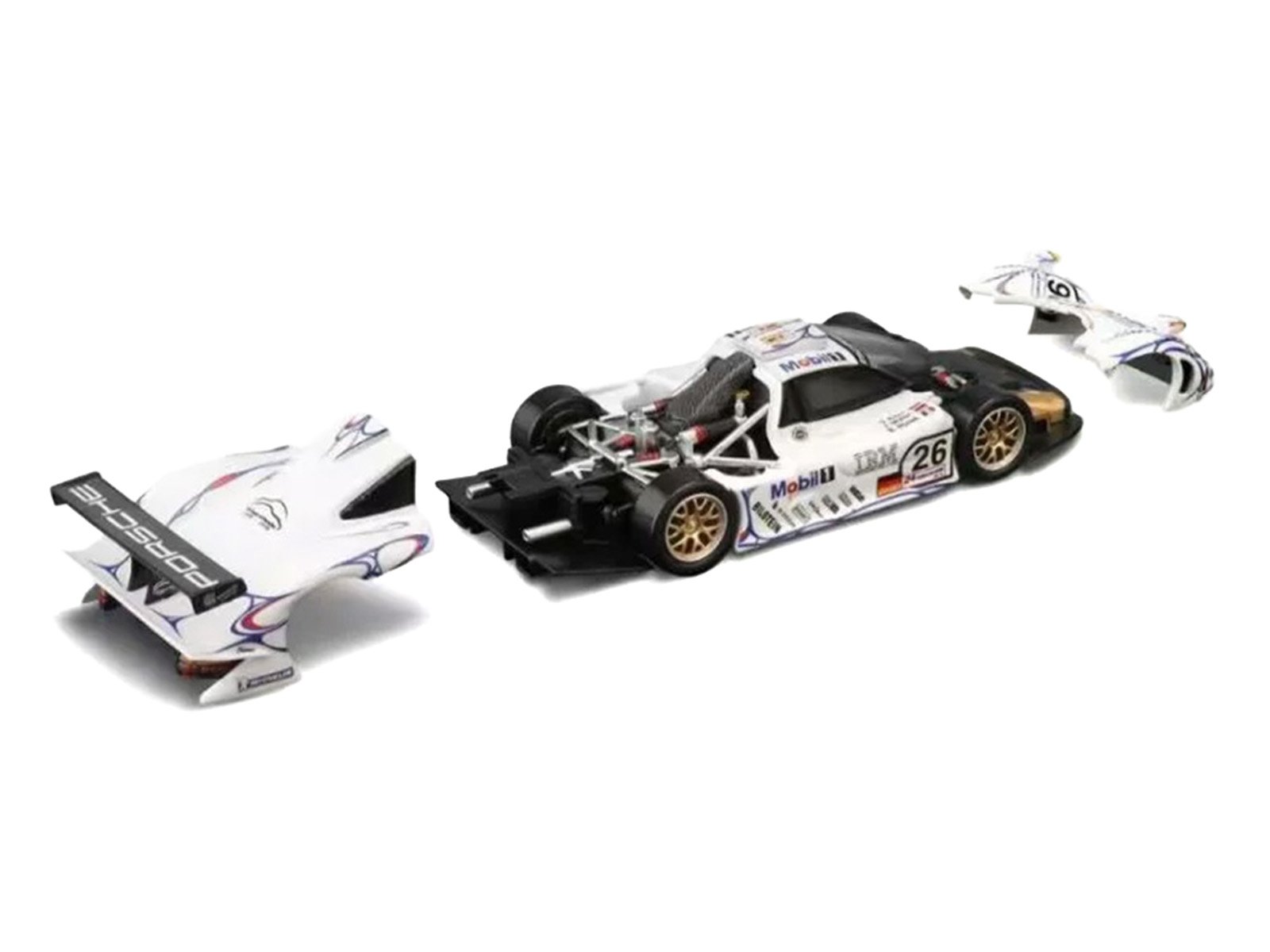 Porsche 911 GT1 #26 Allan McNish - Stephane Ortelli - Laurent Aiello "Porsche AG" Winner "24 Hours of Le Mans" (1998) 1/64 Diecast Model Car by Trends Hobby view 2