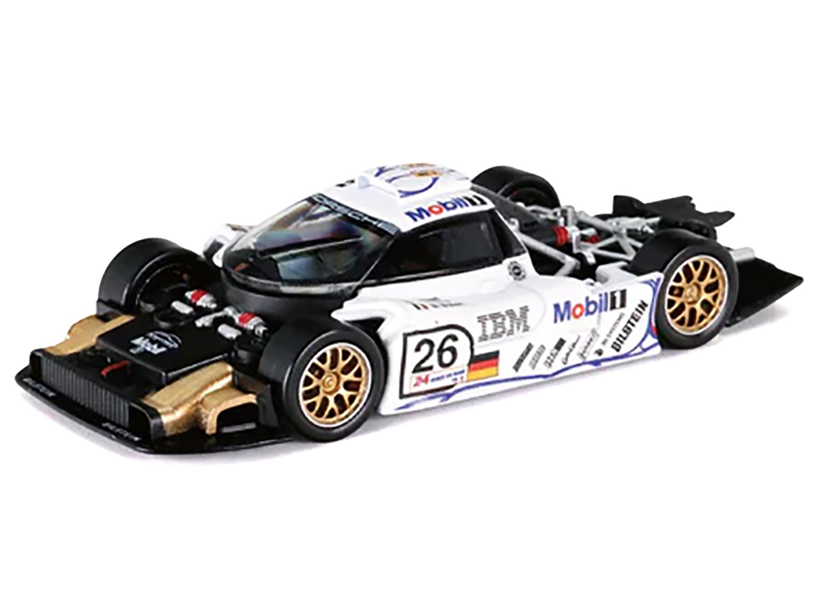Porsche 911 GT1 #26 Allan McNish - Stephane Ortelli - Laurent Aiello "Porsche AG" Winner "24 Hours of Le Mans" (1998) 1/64 Diecast Model Car by Trends Hobby view 4