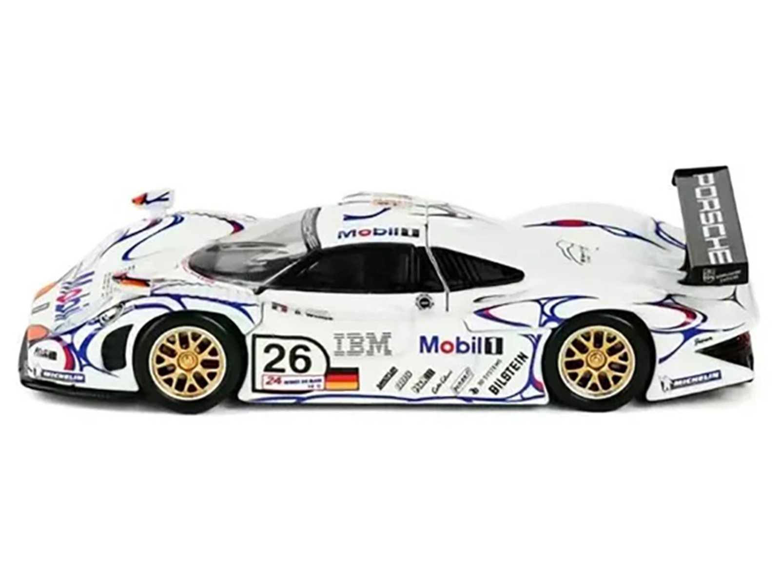 Porsche 911 GT1 #26 Allan McNish - Stephane Ortelli - Laurent Aiello "Porsche AG" Winner "24 Hours of Le Mans" (1998) 1/64 Diecast Model Car by Trends Hobby view 5