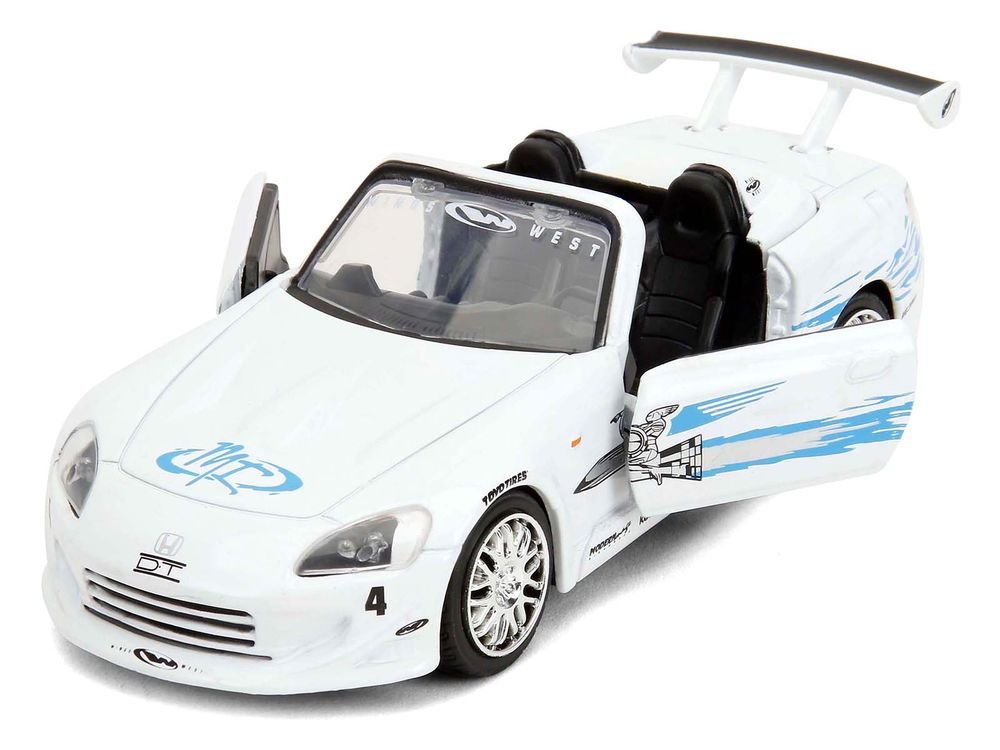 2001 Honda S2000 Convertible White with Graphics "Fast & Furious Remix - 25th Anniversary" Series 1/32 Diecast Model Car by Jada view 2