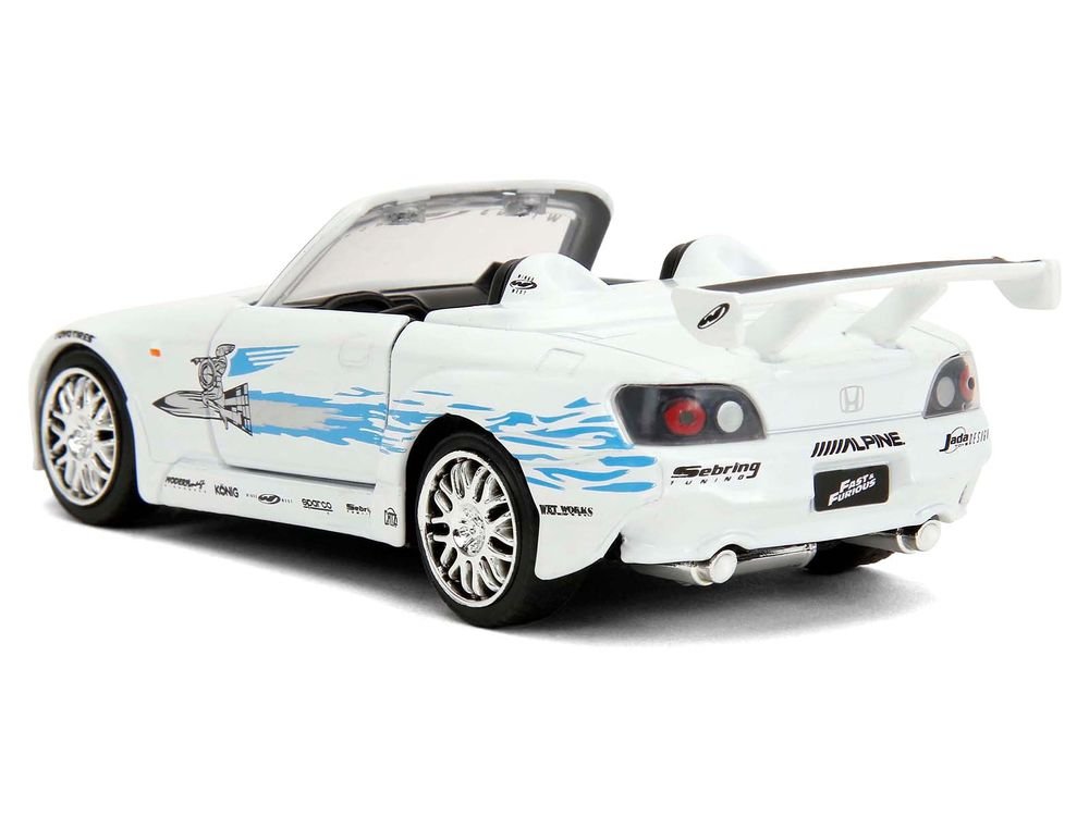2001 Honda S2000 Convertible White with Graphics "Fast & Furious Remix - 25th Anniversary" Series 1/32 Diecast Model Car by Jada view 5