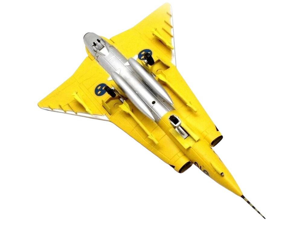 Saab J35J Draken Fighter Aircraft "43-10 3 "Johan Gul" Squadron 10 Wing Final Flight Livery" (1997) Swedish Air Force 1/72 Diecast Model Airplane by Aviation 72 view 5