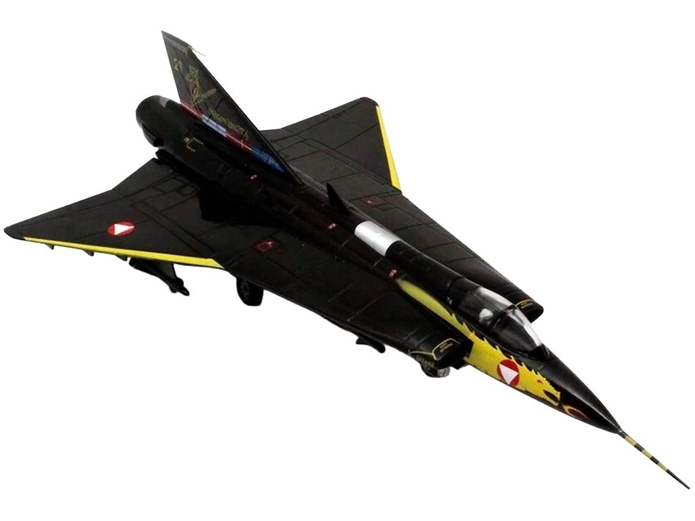 Saab Draken Fighter Aircraft "21 Draken 45th Anniversary Dragon Knights Retirement Livery" (2005) Austrian Air Force 1/72 Diecast Model Airplane by Aviation 72 view 3
