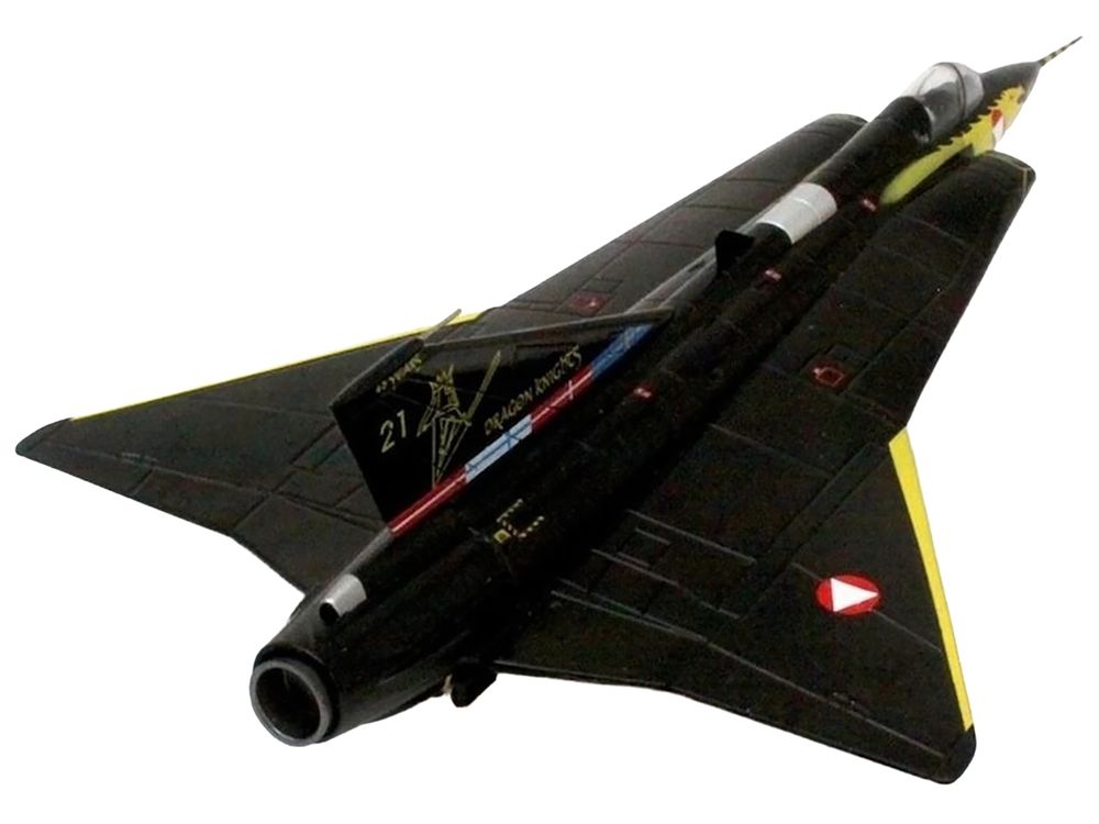 Saab Draken Fighter Aircraft "21 Draken 45th Anniversary Dragon Knights Retirement Livery" (2005) Austrian Air Force 1/72 Diecast Model Airplane by Aviation 72 view 4