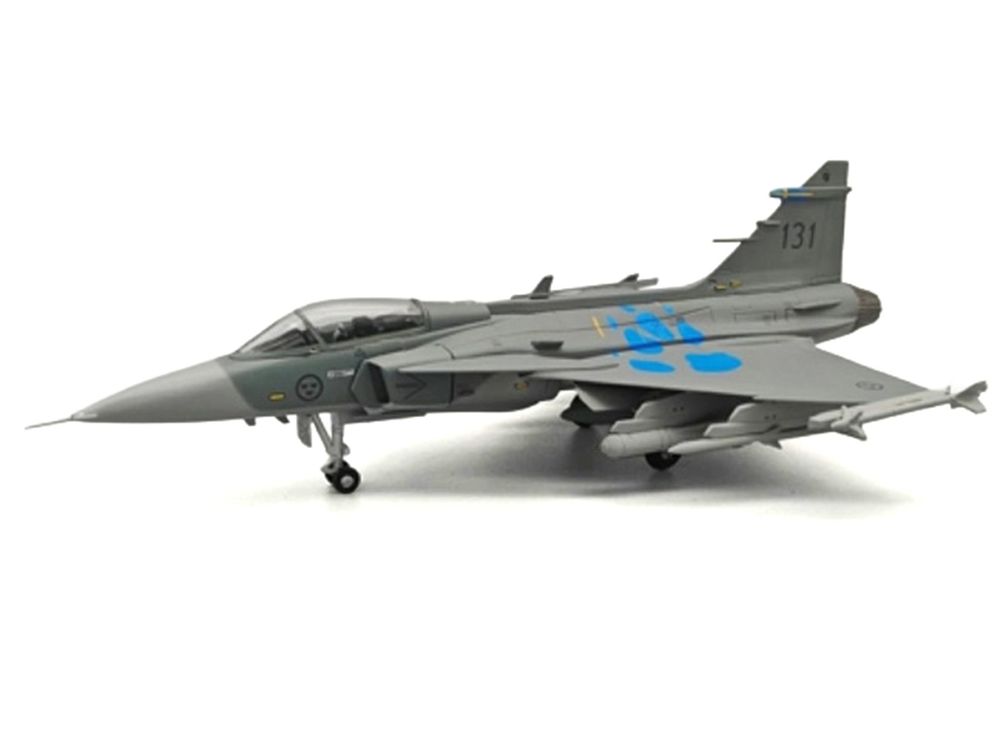 Saab JAS 39A Gripen Fighter Aircraft "131 F 7 Wing Cat’s Paw Livery Satenas Air Base" (2006) Swedish Air Force 1/72 Diecast Model Airplane by Aviation 72 view 2