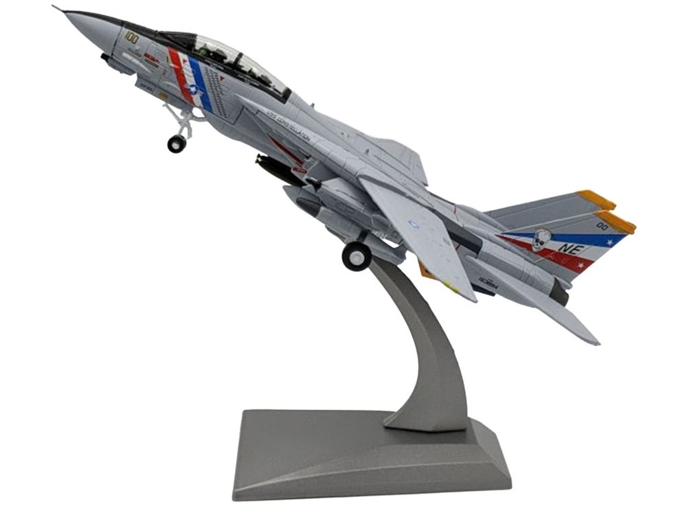 Grumman F-14D Tomcat Aircraft "VF-2 Bounty Hunters USS Constellation" (1990s) United States Navy 1/100 Diecast Model Airplane view 2