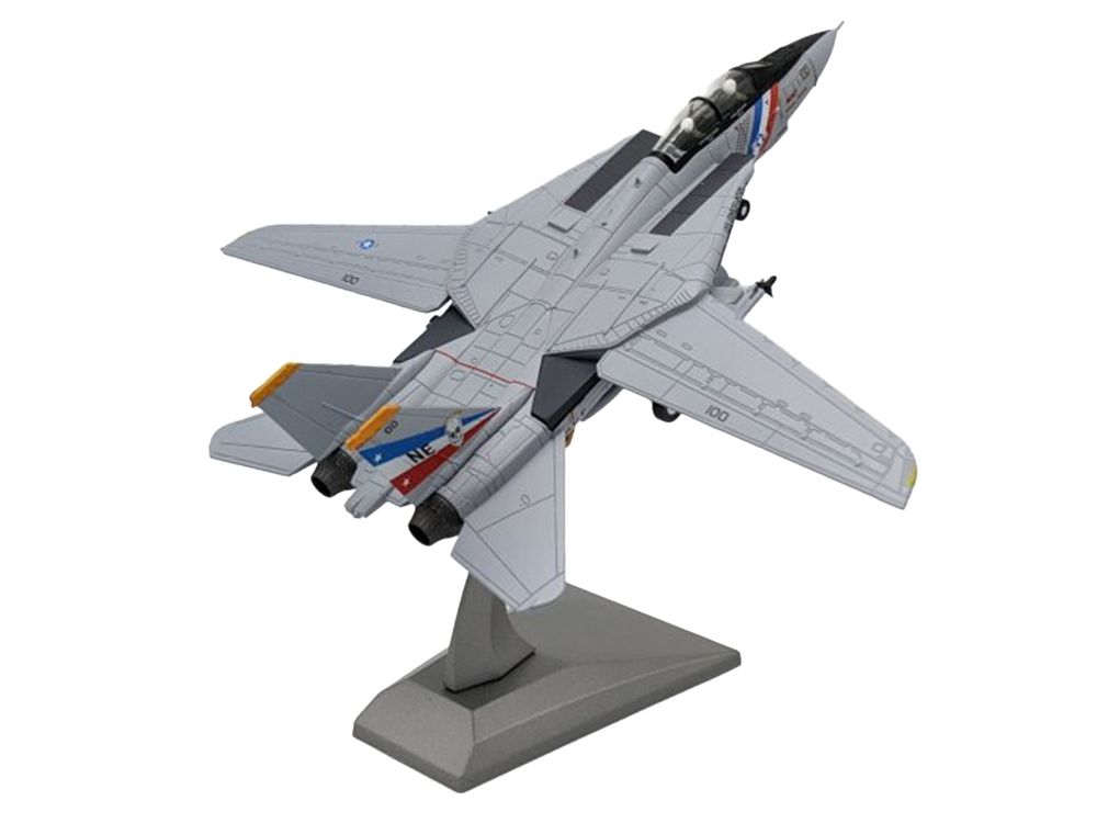 Grumman F-14D Tomcat Aircraft "VF-2 Bounty Hunters USS Constellation" (1990s) United States Navy 1/100 Diecast Model Airplane view 3