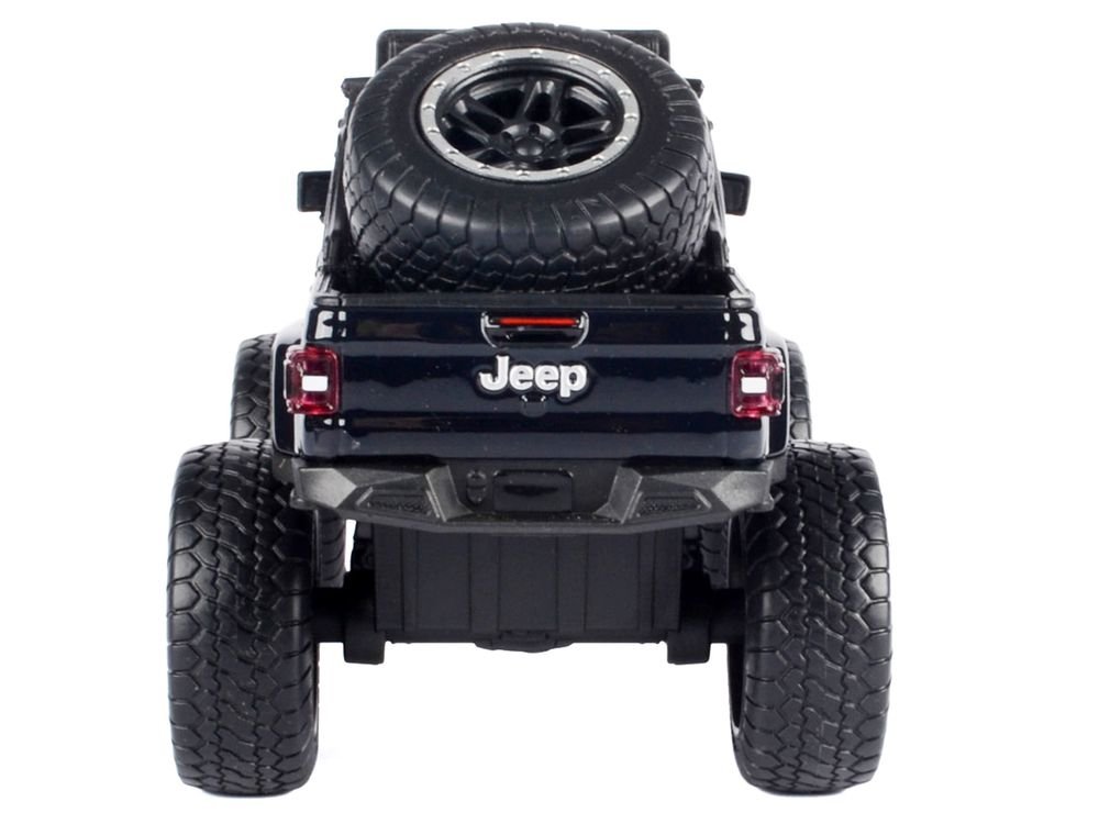2021 Jeep Gladiator Rubicon Off-Road Pickup Truck Black with Matt Black Top "Off Road" Series 1/24-1/27 Diecast Model Car by Motormax view 5