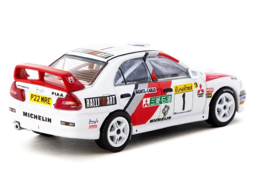 Mitsubishi Lancer Evolution IV #1 Tommi Makinen - Seppo Harjanne 3rd Place "Monte Carlo Rally" (1997) "Global64" Series 1/64 Diecast Model by Tarmac Works view 3