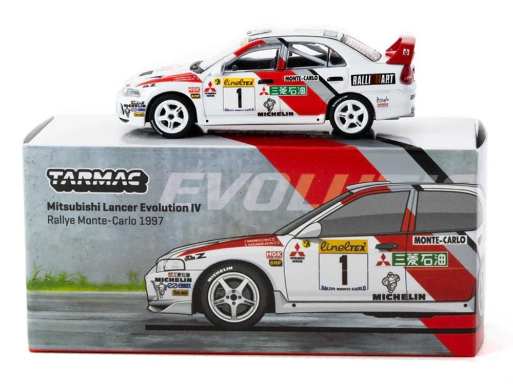 Mitsubishi Lancer Evolution IV #1 Tommi Makinen - Seppo Harjanne 3rd Place "Monte Carlo Rally" (1997) "Global64" Series 1/64 Diecast Model by Tarmac Works view 4