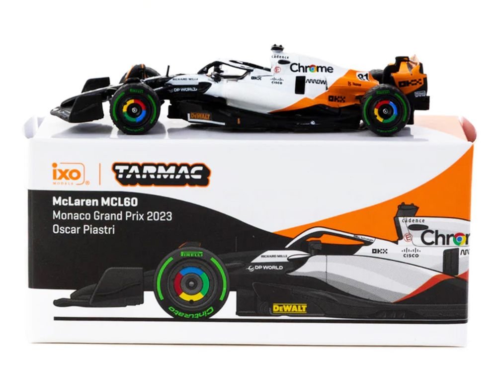 McLaren MCL60 #81 Oscar Piastri Formula One F1 "Monaco GP" (2023) "Global64" Series 1/64 Diecast Model by Tarmac Works view 4