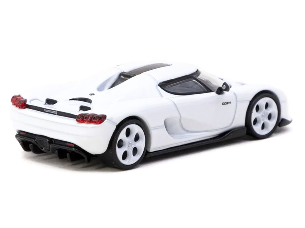Koenigsegg CC850 White with Tarmac Cards "Global64" Series 1/64 Diecast Model by Tarmac Works view 2