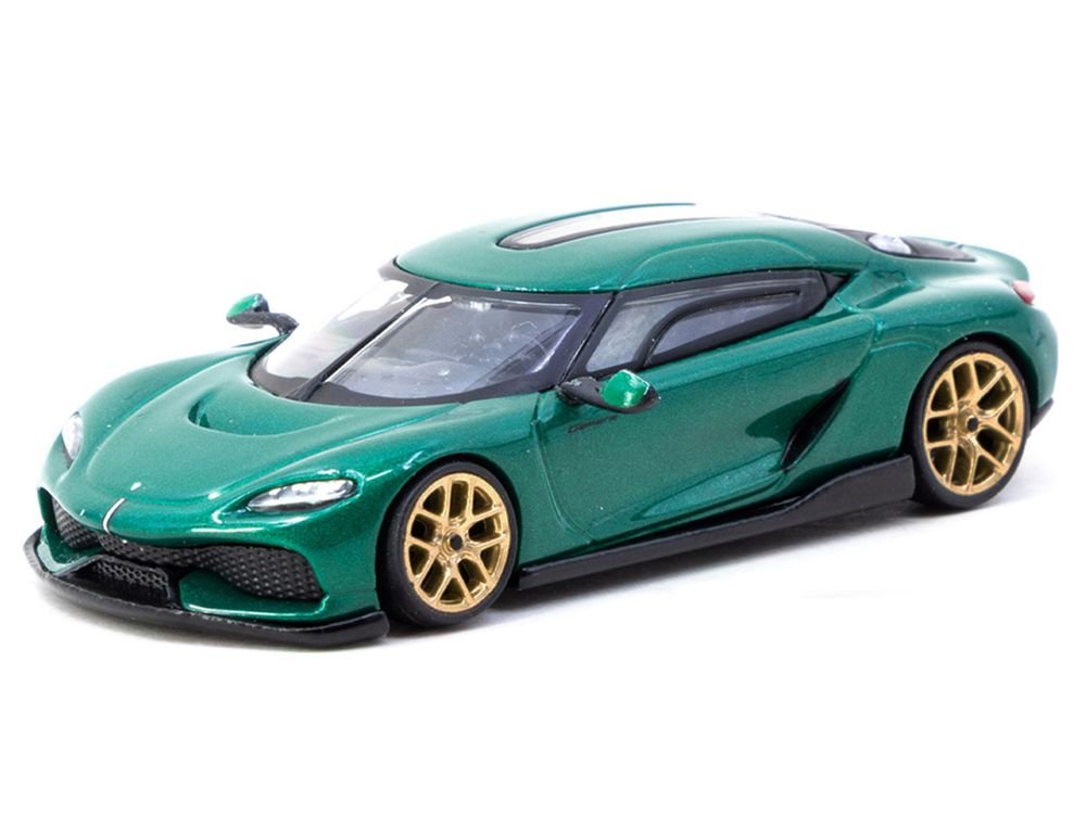 Koenigsegg Gemera Green Metallic "Global64" Series 1/64 Diecast Model by Tarmac Works view 2