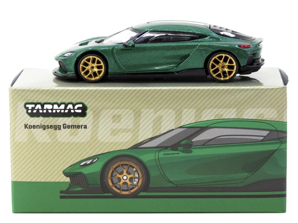 Koenigsegg Gemera Green Metallic "Global64" Series 1/64 Diecast Model by Tarmac Works view 4