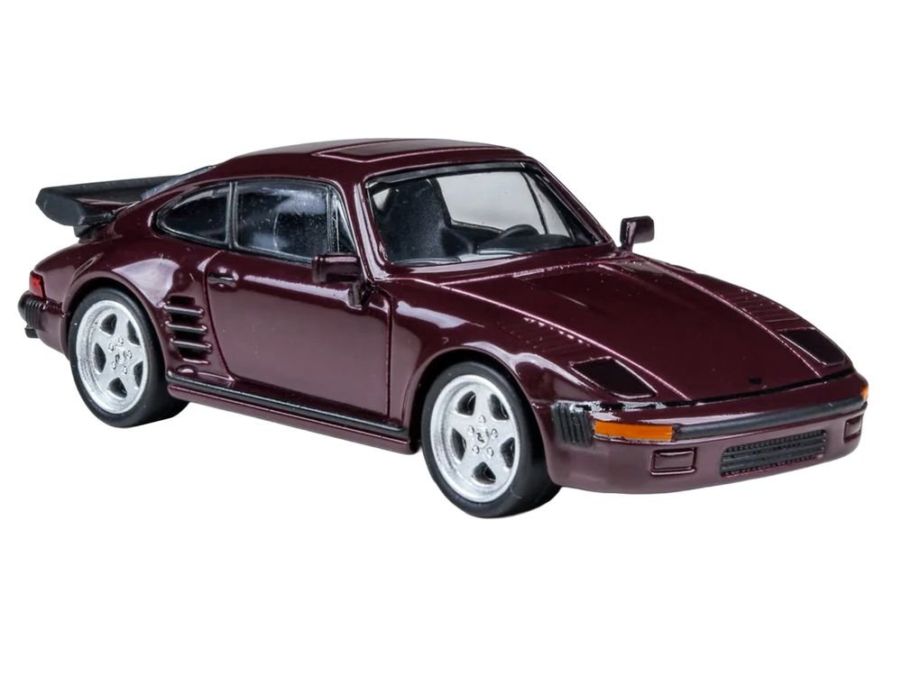 1986 RUF BTR Slantnose Ruby Red Metallic 1/64 Diecast Model Car by Paragon Models view 4