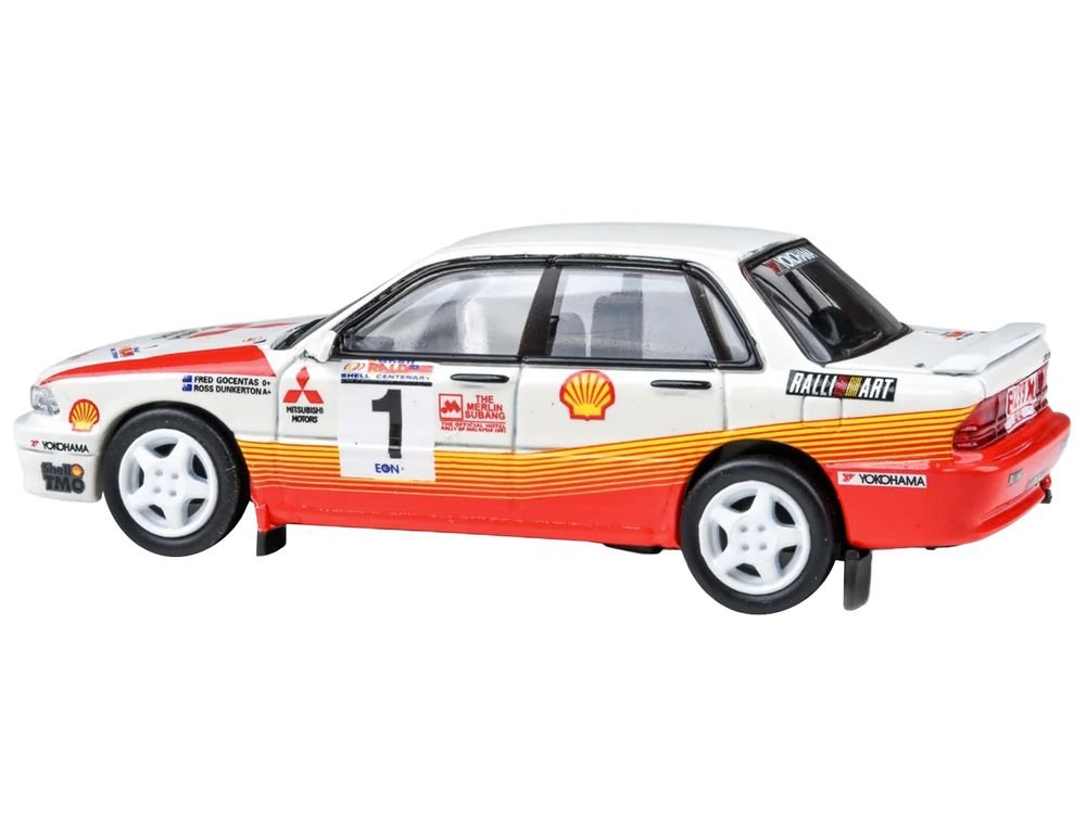 Mitsubishi Galant VR-4 RHD (Right Hand Drive) #1 Ross Dunkerton - Fred Gocentas Winner "APRC Rally Malaysia" (1991) 1/64 Diecast Model Car by Paragon Models view 3