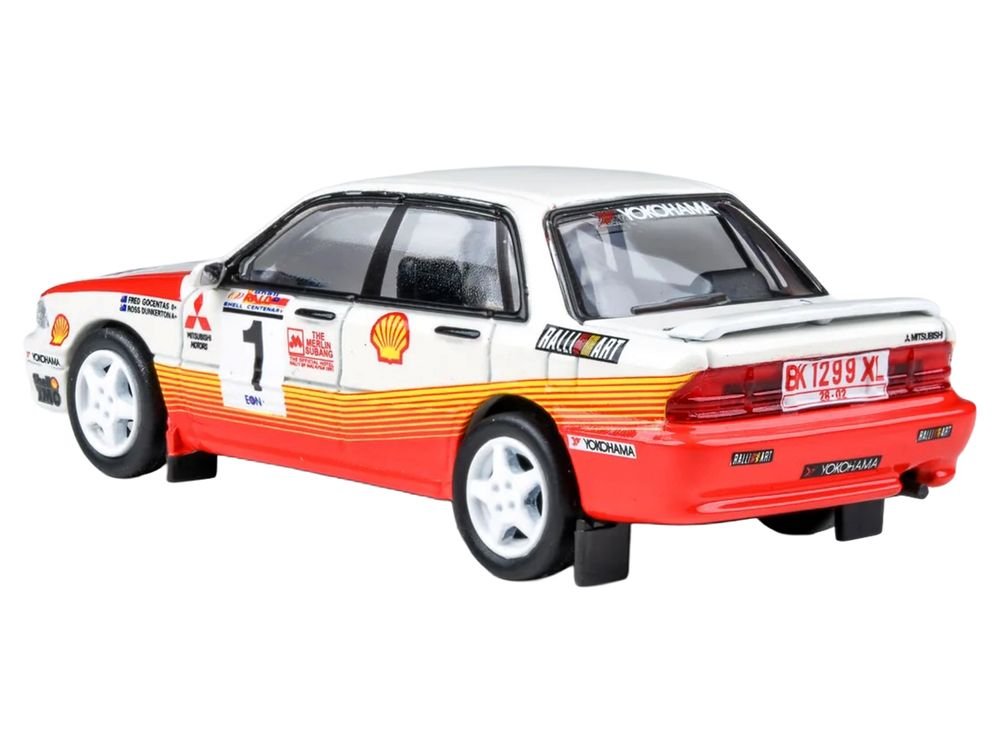 Mitsubishi Galant VR-4 RHD (Right Hand Drive) #1 Ross Dunkerton - Fred Gocentas Winner "APRC Rally Malaysia" (1991) 1/64 Diecast Model Car by Paragon Models view 4